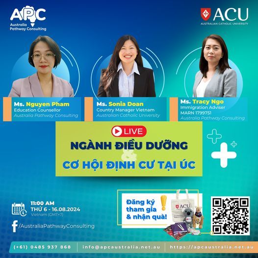 𝐋𝐢𝐯𝐞𝐬𝐭𝐫𝐞𝐚𝐦: NGÀNH ĐIỀU DƯỠNG & CƠ HỘI ĐỊNH CƯ TẠI ÚC