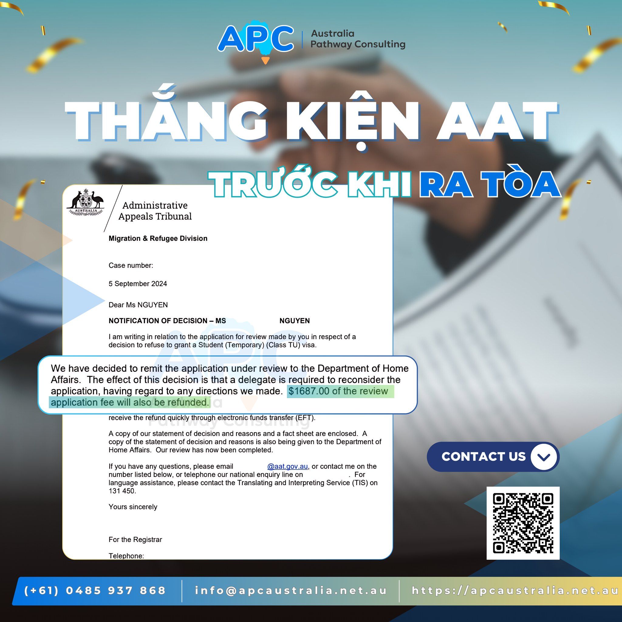 🎉🇦🇺 THẮNG KIỆN TÒA AAT TRƯỚC KHI RA TÒA! 🏆⚖️