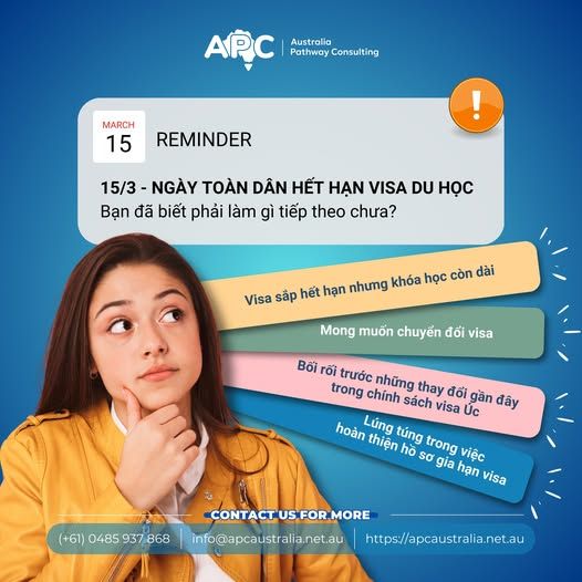 🚨 QUAN TRỌNG: 15/3 – NGÀY HẾT HẠN VISA DU HỌC SẮP ĐẾN 🚨