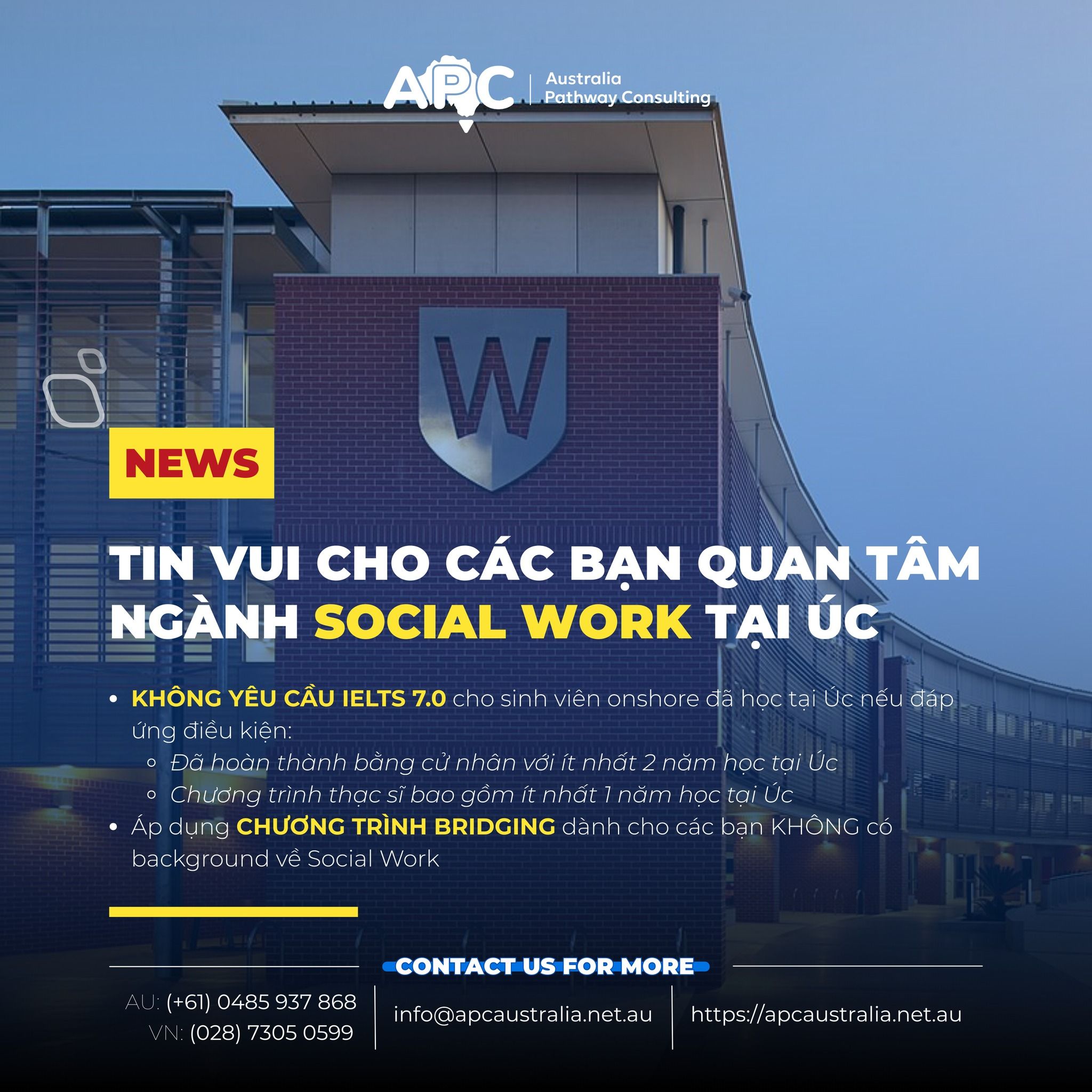 🚨 [HOT] TIN VUI CHO CÁC BẠN QUAN TÂM NGÀNH SOCIAL WORK TẠI ÚC 🚨