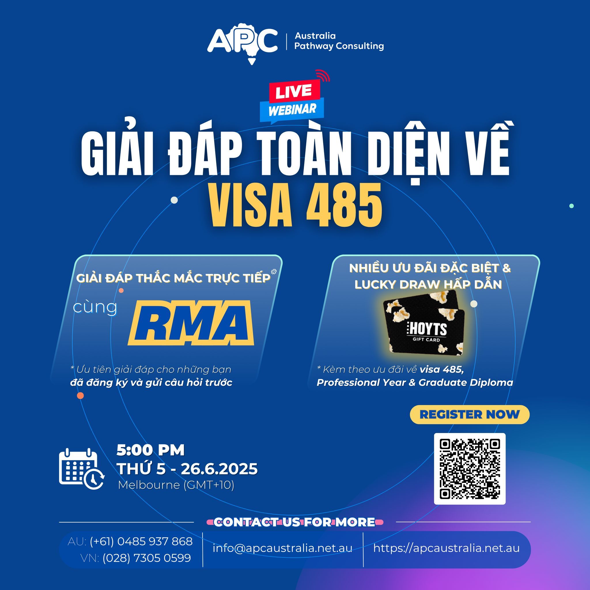 🔥 WEBINAR ĐẶC BIỆT: GIẢI ĐÁP TOÀN DIỆN VỀ VISA 485 🔥