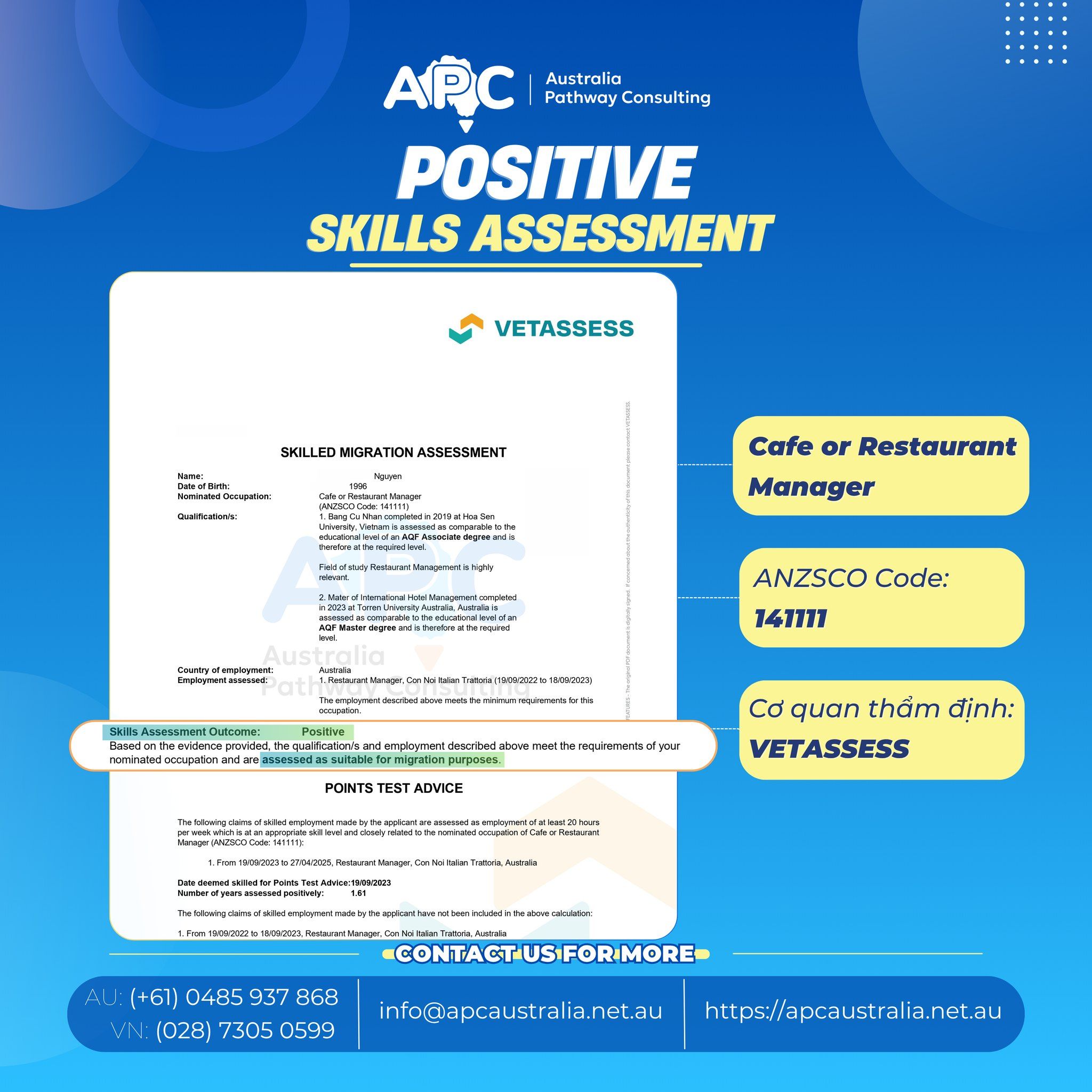 🥳 CAFE OR RESTAURANT MANAGER: CHÚC MỪNG KHÁCH HÀNG ĐÃ CHINH PHỤC POSITIVE SKILLS ASSESSMENT 🥳