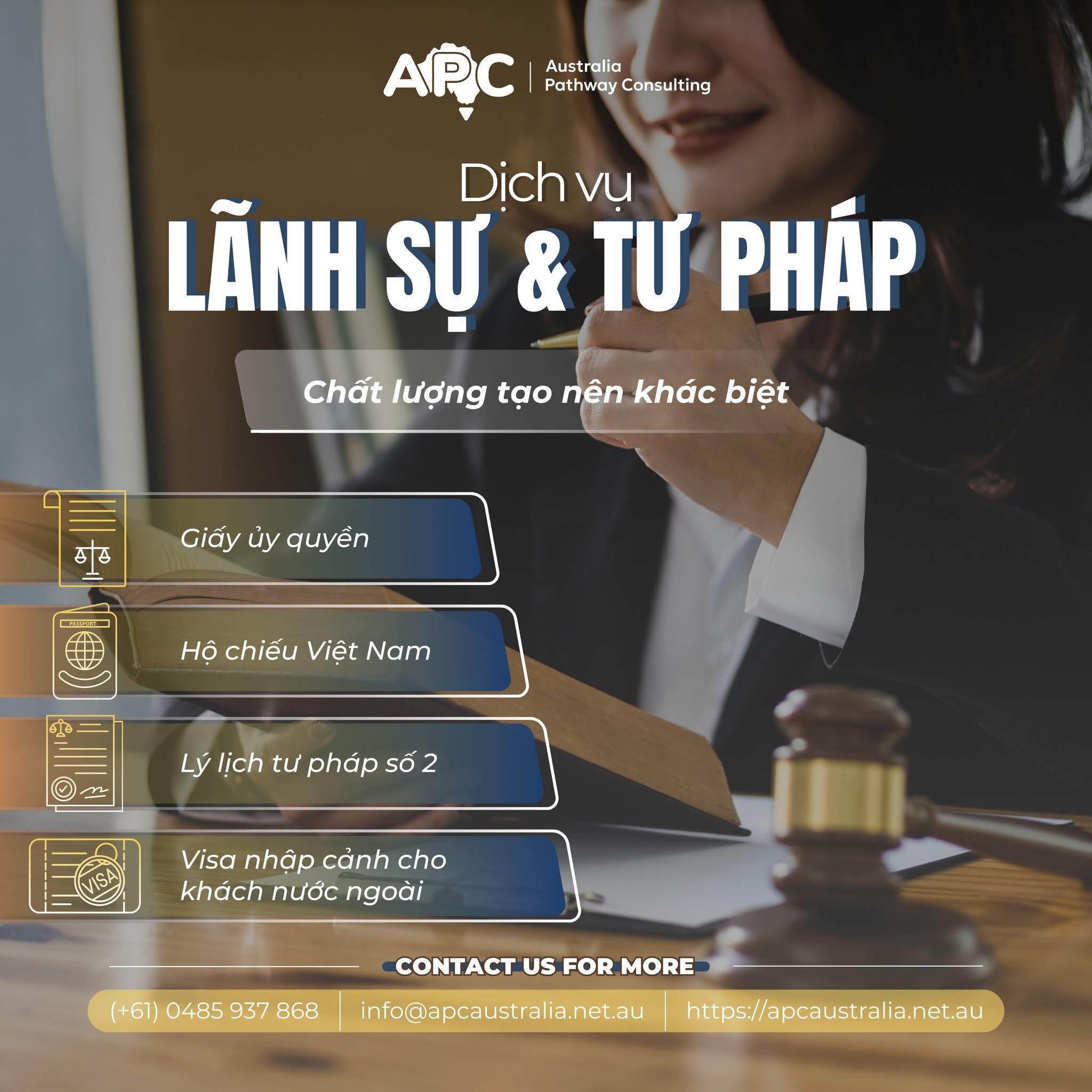 🌟 DỊCH VỤ LÃNH SỰ & TƯ PHÁP CỦA APC – CHẤT LƯỢNG TẠO NÊN KHÁC BIỆT 🌟
