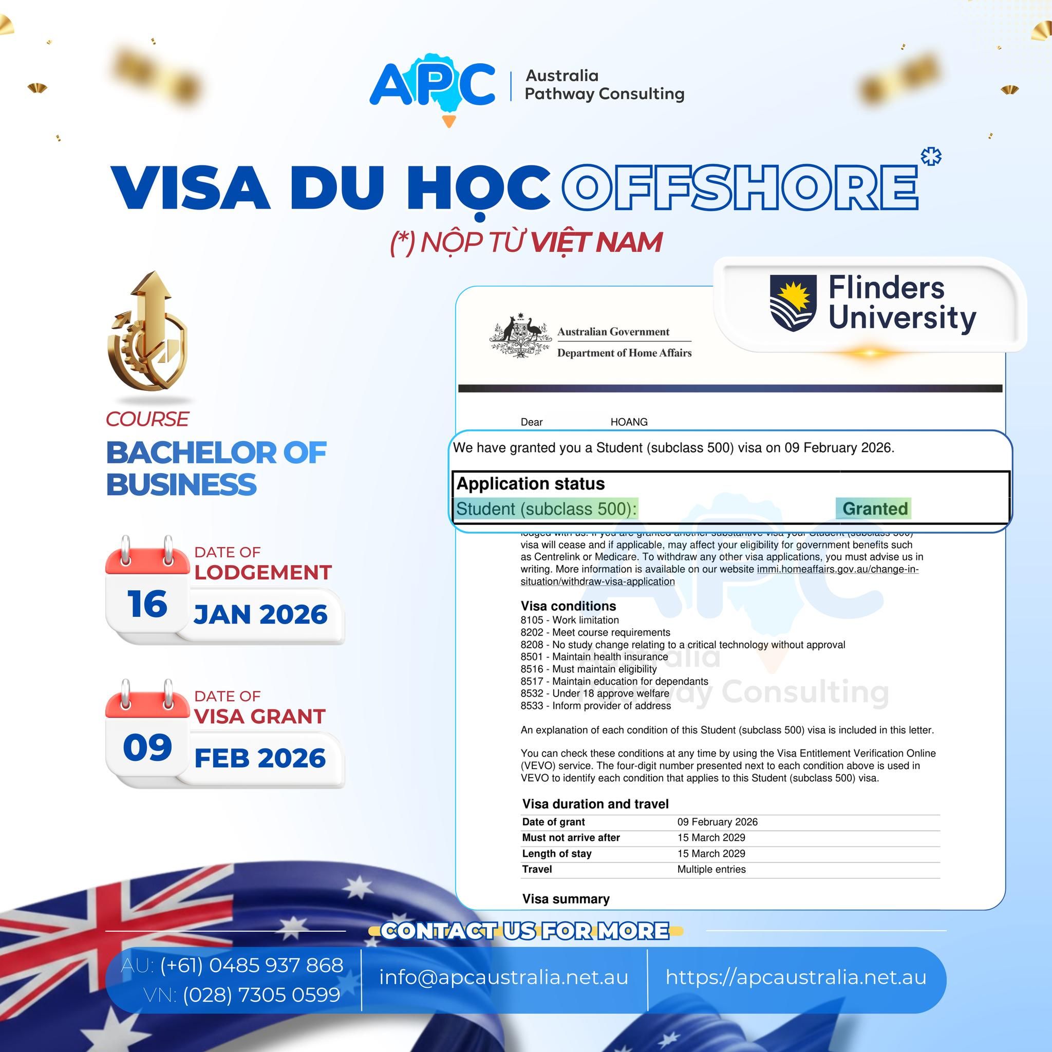 🎉 Tín hiệu cực tốt cho học sinh Việt Nam: VISA DU HỌC ÚC ĐƯỢC CẤP SAU 3 TUẦN