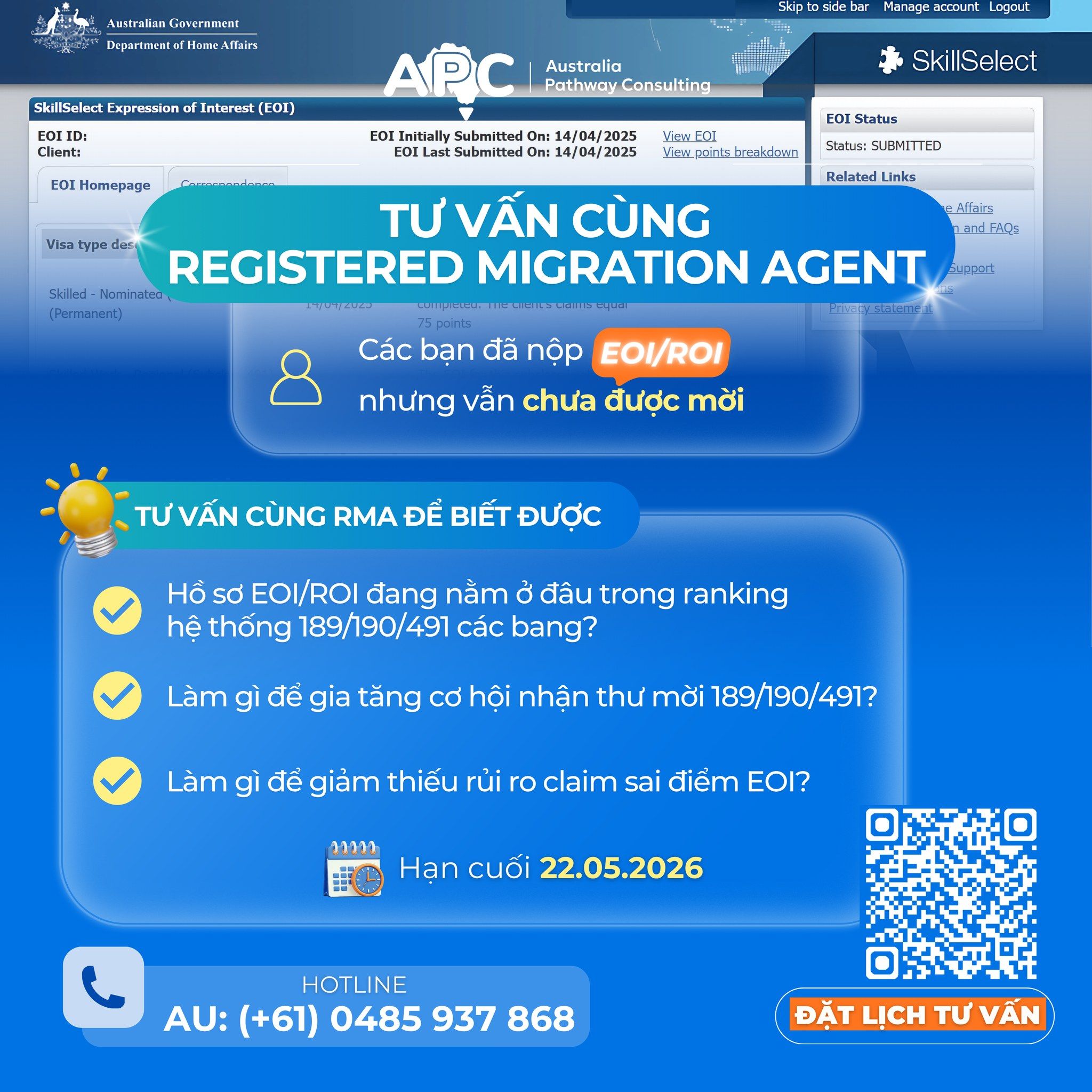 🚨 ĐÃ NỘP EOI & ROI NHƯNG VẪN CHƯA ĐƯỢC MỜI?