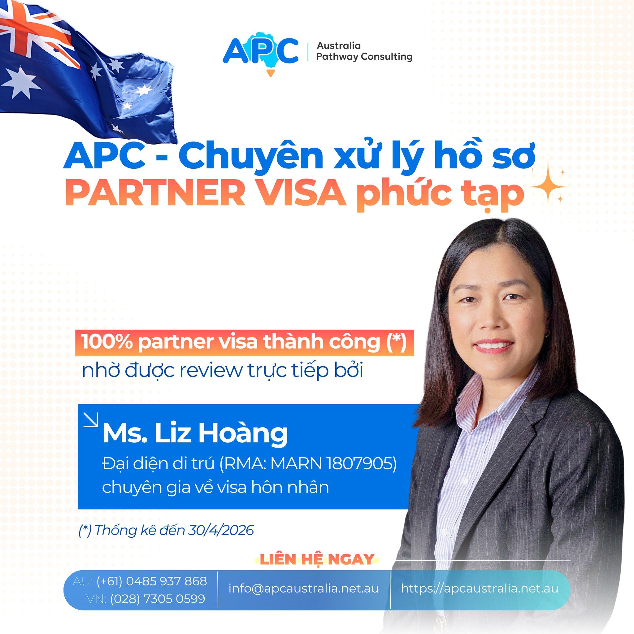 🇦🇺 APC | Chuyên xử lý hồ sơ PARTNER VISA phức tạp: – Khó mà vẫn có visa!